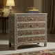Handcrafted Bone Inlay Wooden Chest of Drawers | Luxury Handmade Chest of Drawer