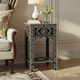 Elegant Black and White Inlay Side Table | Luxury Handmade Bedside Table