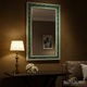 Elegant Green Ornamental Mirror | Luxury Handmade Mirror
