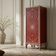 Handcrafted Wooden Inlay Tall Cabinet | Luxury Handmade Tallboy
