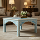 Blue Hand-Painted Floral Coffee Table | Luxury Handmade Coffee Table
