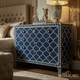 Elegant Blue Moroccan Pattern Chest of Drawers | Luxury Handmade Dresser