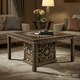 Ornate Wooden Coffee Table with Inlay Design | Luxury Handmade Coffee Table