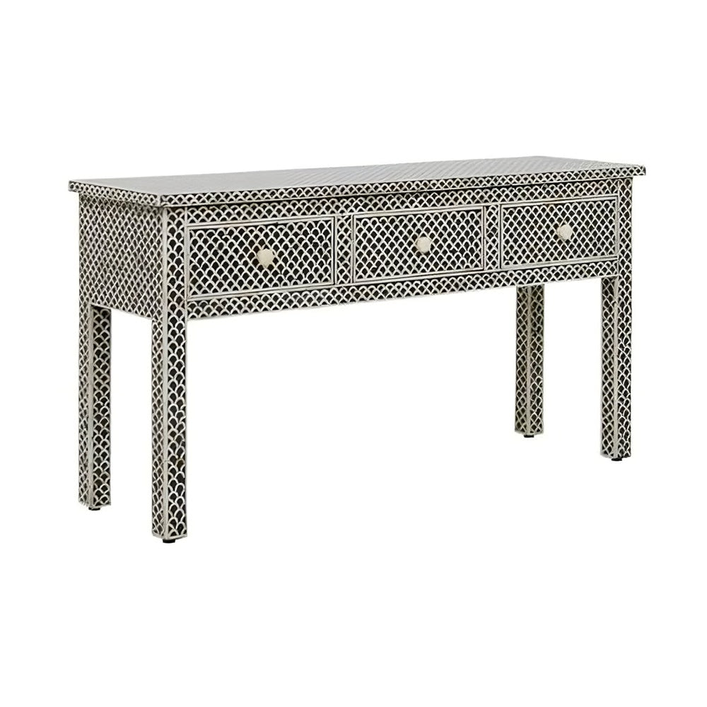 Bone inlay fish scale Desk 3 Drawer