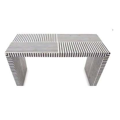 Bone Inlay Coffee Table Stripe Pattern