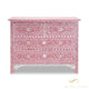 Strawberry Dresser 4 Drawer Mother of Pearl Inlay | Luxury Handmade Dresser