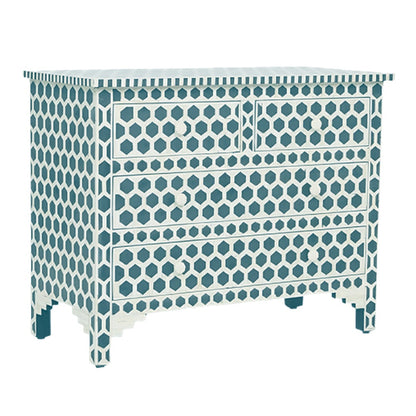 Bone inlay 4 Drawer Commode