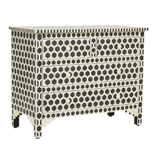 Bone inlay 4 Drawer Commode