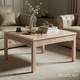 Elegant Floral Inlay Square Coffee Table | Luxury Handmade Coffee Table