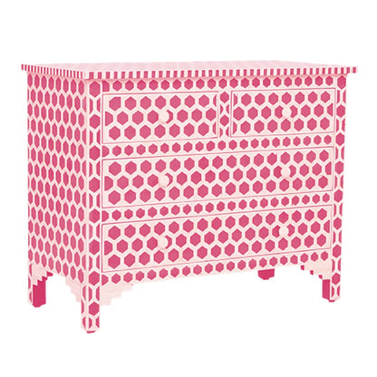Bone inlay 4 Drawer Commode