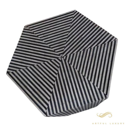 Striped Coffee Table Bone inlay | Luxury Handmade Coffee Table