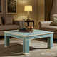 Blue and White Patterned Inlay Coffee Table | Luxury Handmade Coffee Table