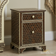 Handcrafted Wooden Nightstand with Intricate Inlay Design | Luxury Handmade Bedside Table