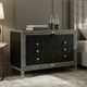 Black Decorative Chest of Drawers with Inlay Design | Luxury Handmade Dresser
