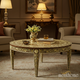 Elegant Handcrafted Inlaid Round Coffee Table | Luxury Handmade Coffee Table