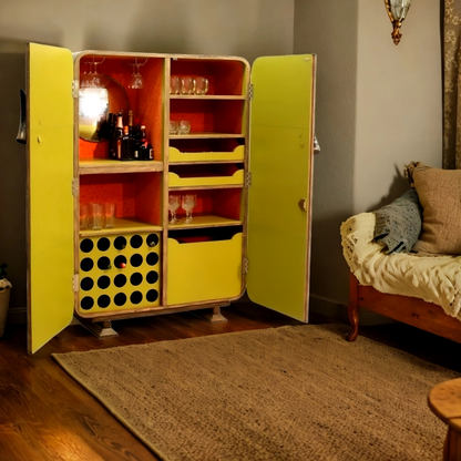 Leather Bar Cabinet Saloon Bar