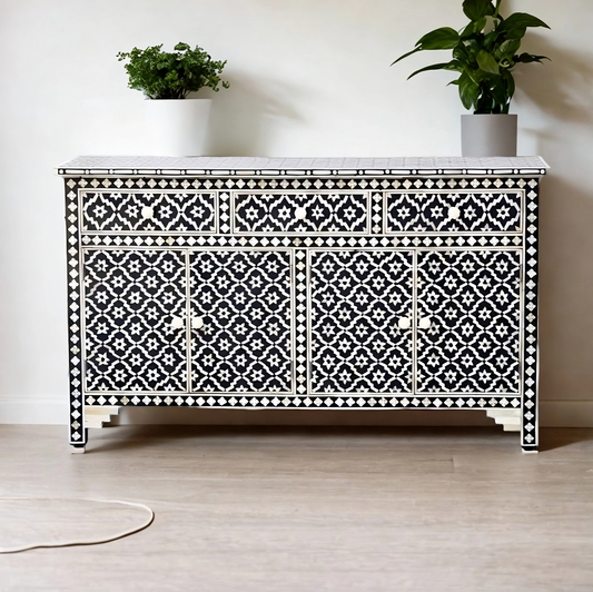 Handmade Bone Inlay Sideboard