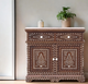 Teak Wood Bone Inlaid Cabinet