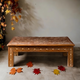 Teak Wood and Bone Inlay Low Dining Table