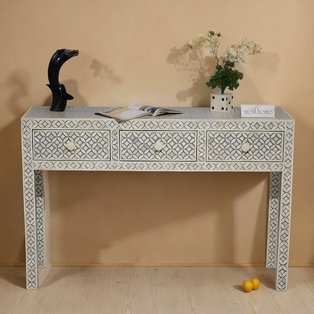Bone inlay Geometric Desk