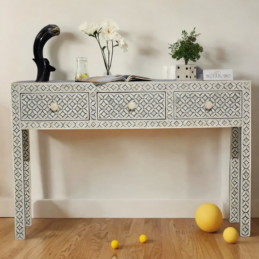 Bone inlay Geometric Desk