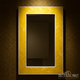 Elegant Golden Rectangular Mirror | Luxury Handmade Mirror