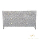 Bone Inlay 7 Drawer dressers floral grey | Luxury Handmade Dresser