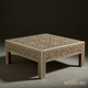 Intricately Inlaid Bone and Wood Coffee Table | Luxury Handmade Coffee Table