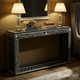 Elegant Black and White Inlay Console Table | Luxury Handmade Console