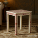 Handcrafted Floral Inlay Side Table | Luxury Handmade Side Table