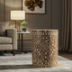 Handcrafted Floral Inlaid Side Table | Luxury Handmade Stool