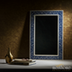 Elegant Blue and White Inlaid Decorative Mirror | Luxury Handmade Mirror