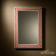 Elegant Red and White Framed Wall Mirror | Luxury Handmade Mirror