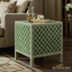 Green Mosaic Bone Inlay End Table | Luxury Handmade Side Table