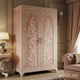 Hand-Painted Floral Wardrobe Cabinet | Luxury Handmade Wardrobe