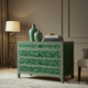 Handcrafted Green Inlay Chest of Drawers | Luxury Handmade Chest of Drawer