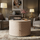 Round Patterned Storage Coffee Table | Luxury Handmade Coffee Table