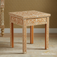 Traditional Handcrafted Floral Inlay Side Table | Luxury Handmade Side Table