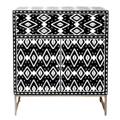 Bone Inlay Ikat Entryway Cabinet