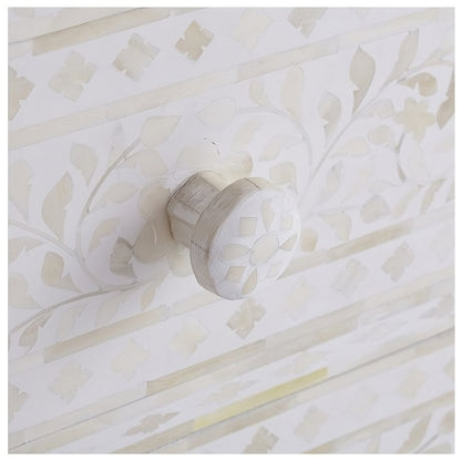 Mother of Pearl Dresser White 4 Drawers