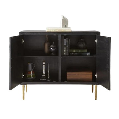 Handmade Bone Inlay Sideboard - Black