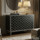 Black Hexagonal Pattern Wooden Dresser | Luxury Handmade Dresser