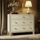 Elegant White Storage Chest with Decorative Patterns | Luxury Handmade Chest of Drawer
