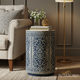 Elegant Ceramic Drum Side Table | Luxury Handmade Side Table