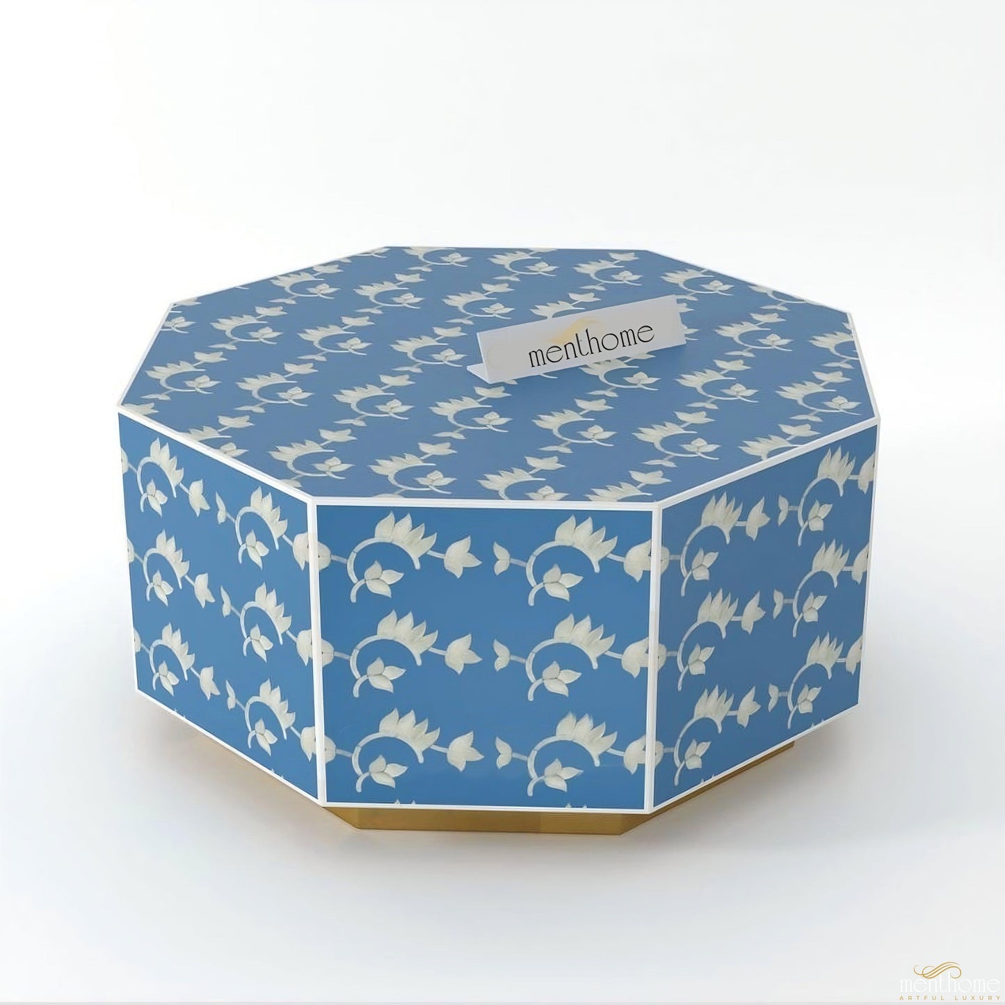 Hexagon Coffee Table Bone Inlay - HoneyComb | Luxury Handmade Coffee Table