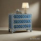 Blue Bone Inlay 3-Drawer Chest | Luxury Handmade Chest of Drawer