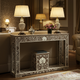 Handcrafted Inlay Floral Console Table | Luxury Handmade Console