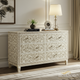 Elegant Floral Patterned Wooden Chest of Drawers | Luxury Handmade Dresser