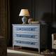 Decorative Blue and White Three-Drawer Chest | Luxury Handmade Dresser