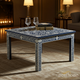Handcrafted Inlay Bone Coffee Table with Leaf Pattern | Luxury Handmade Coffee Table
